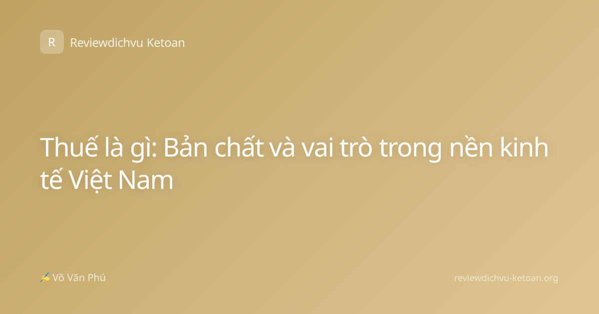 Thuế là gì: Bản chất và vai trò trong nền kinh tế Việt Nam
